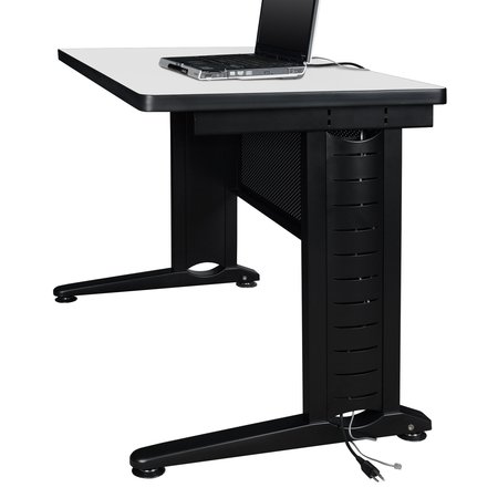 Regency Regency Fusion 60 x 24 Teachers Desk with Single Pedestal Drawer Unit- White MSP6024WH